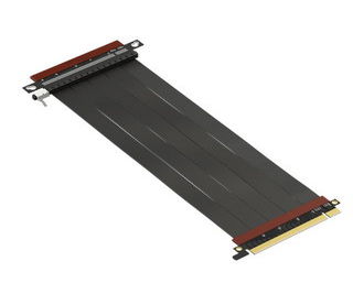 30cm - Ultra PCIe 4.0 X16 Gen4 Riser Cable | 90 Degree Socket | Gen3 Compatible