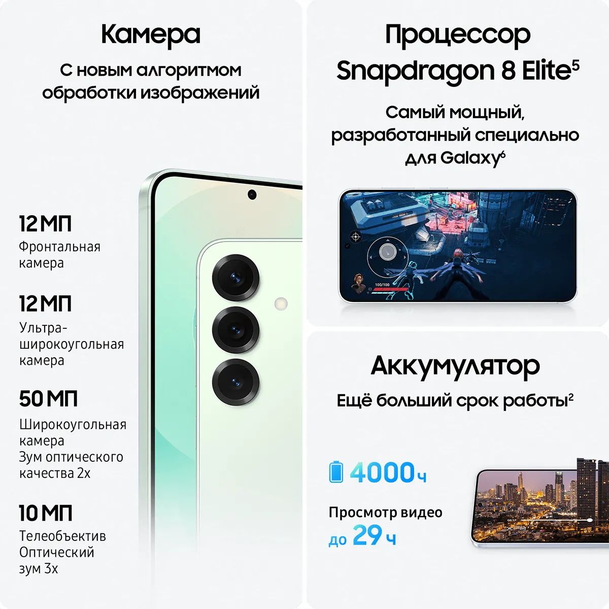 Смартфон Samsung Galaxy S25 512 Гб, мятный