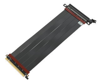 20cm - Ultra PCIe 4.0 X16 Gen4 Riser Cable | Straight Socket | Gen3 Compatible