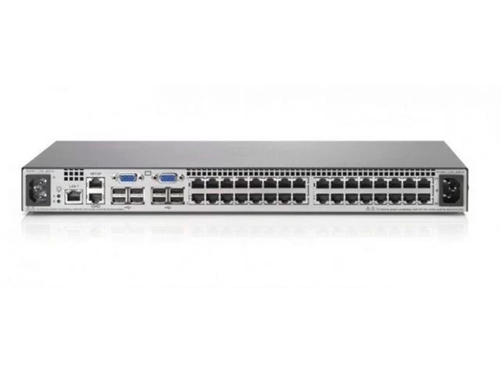 Коммутатор серверных консолей HP G2 0x2x32 KVM со смарт-картой CAC на виртуальном носителе (AF618A)