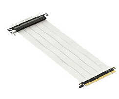 25cm - Ultra PCIe 4.0 X16 Riser Cable Extreme - Straight Socket - White