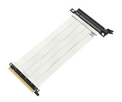 30cm - Ultra PCIe 4.0 X16 Riser Cable Extreme - 90 Degree Socket - White